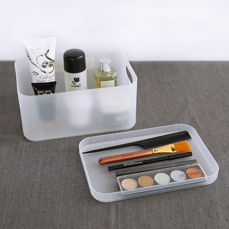 日式桌面收納盒防水化妝品收納盒雜物儲物盒置物收納盒
