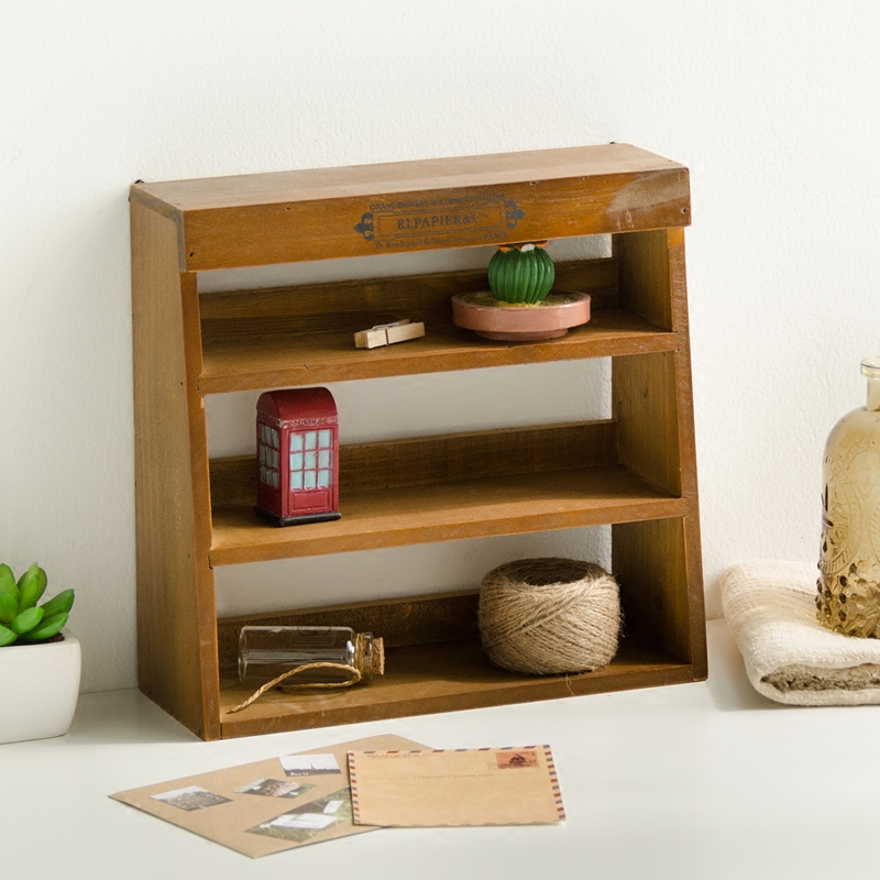 zakka雜貨墻上置物架創意家居廚房多功能隔板桌面整理收納花架